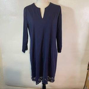 Lands End Blue Swimsuit Dress Women's Size Medium
